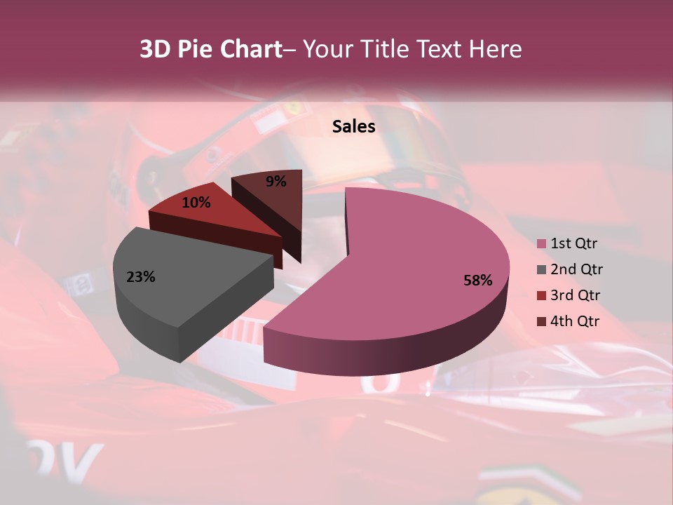 A Man In A Racing Car With A Helmet On PowerPoint Template