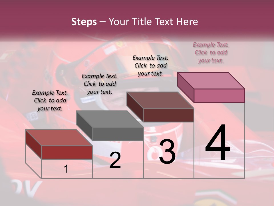 A Man In A Racing Car With A Helmet On PowerPoint Template