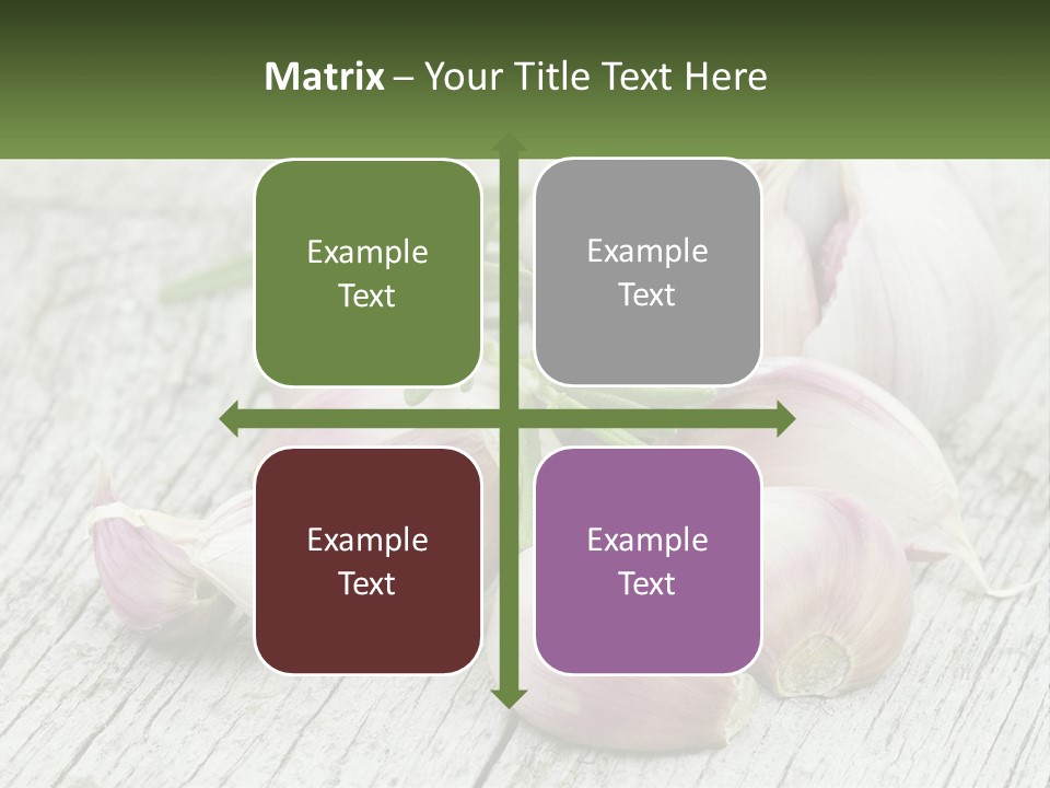 A Bunch Of Garlic Sitting On Top Of A Wooden Table PowerPoint Template