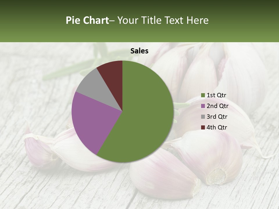 A Bunch Of Garlic Sitting On Top Of A Wooden Table PowerPoint Template