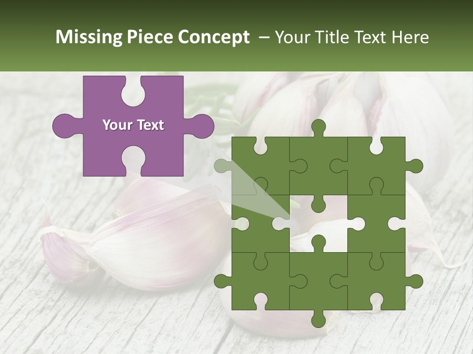 A Bunch Of Garlic Sitting On Top Of A Wooden Table PowerPoint Template