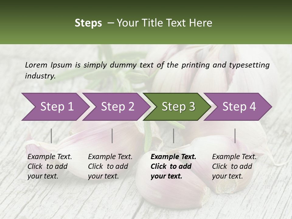 A Bunch Of Garlic Sitting On Top Of A Wooden Table PowerPoint Template