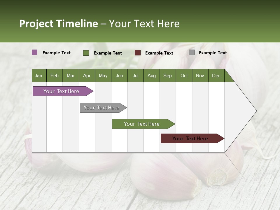 A Bunch Of Garlic Sitting On Top Of A Wooden Table PowerPoint Template