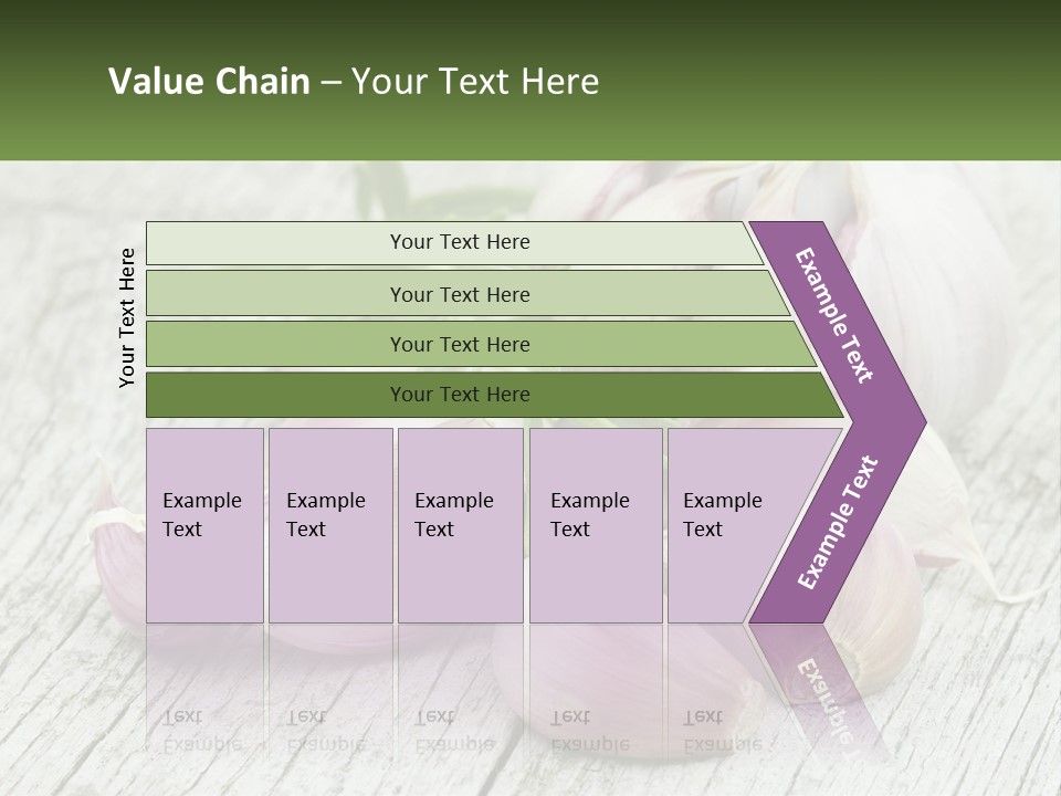 A Bunch Of Garlic Sitting On Top Of A Wooden Table PowerPoint Template