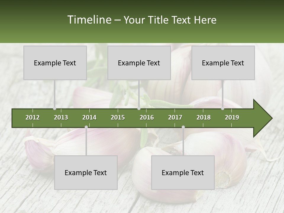 A Bunch Of Garlic Sitting On Top Of A Wooden Table PowerPoint Template