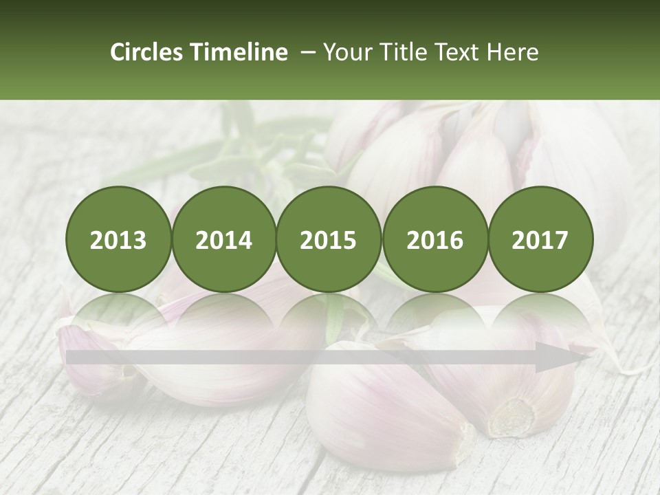 A Bunch Of Garlic Sitting On Top Of A Wooden Table PowerPoint Template