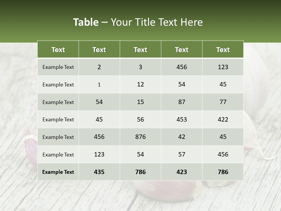 A Bunch Of Garlic Sitting On Top Of A Wooden Table PowerPoint Template
