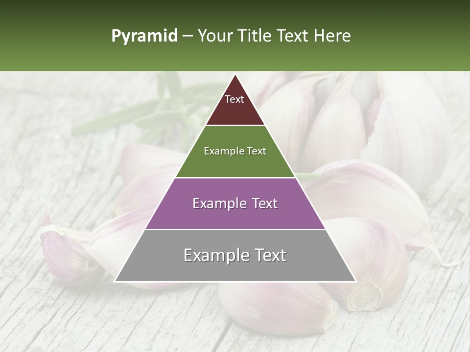 A Bunch Of Garlic Sitting On Top Of A Wooden Table PowerPoint Template