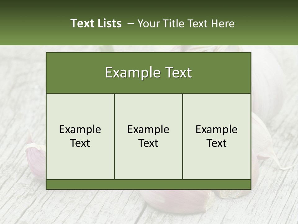 A Bunch Of Garlic Sitting On Top Of A Wooden Table PowerPoint Template