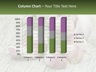 A Bunch Of Garlic Sitting On Top Of A Wooden Table PowerPoint Template