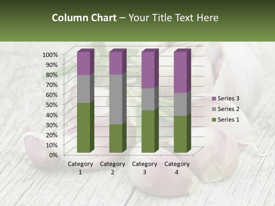 A Bunch Of Garlic Sitting On Top Of A Wooden Table PowerPoint Template