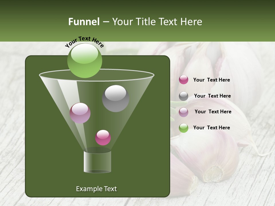 A Bunch Of Garlic Sitting On Top Of A Wooden Table PowerPoint Template