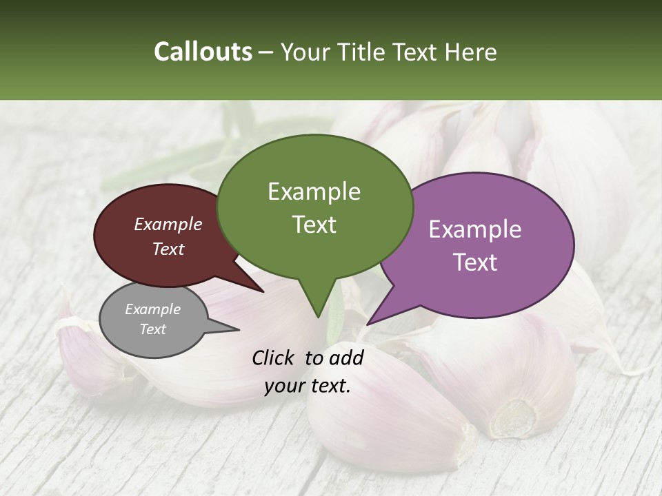 A Bunch Of Garlic Sitting On Top Of A Wooden Table PowerPoint Template