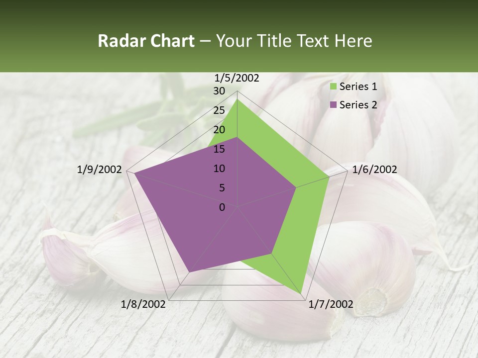 A Bunch Of Garlic Sitting On Top Of A Wooden Table PowerPoint Template