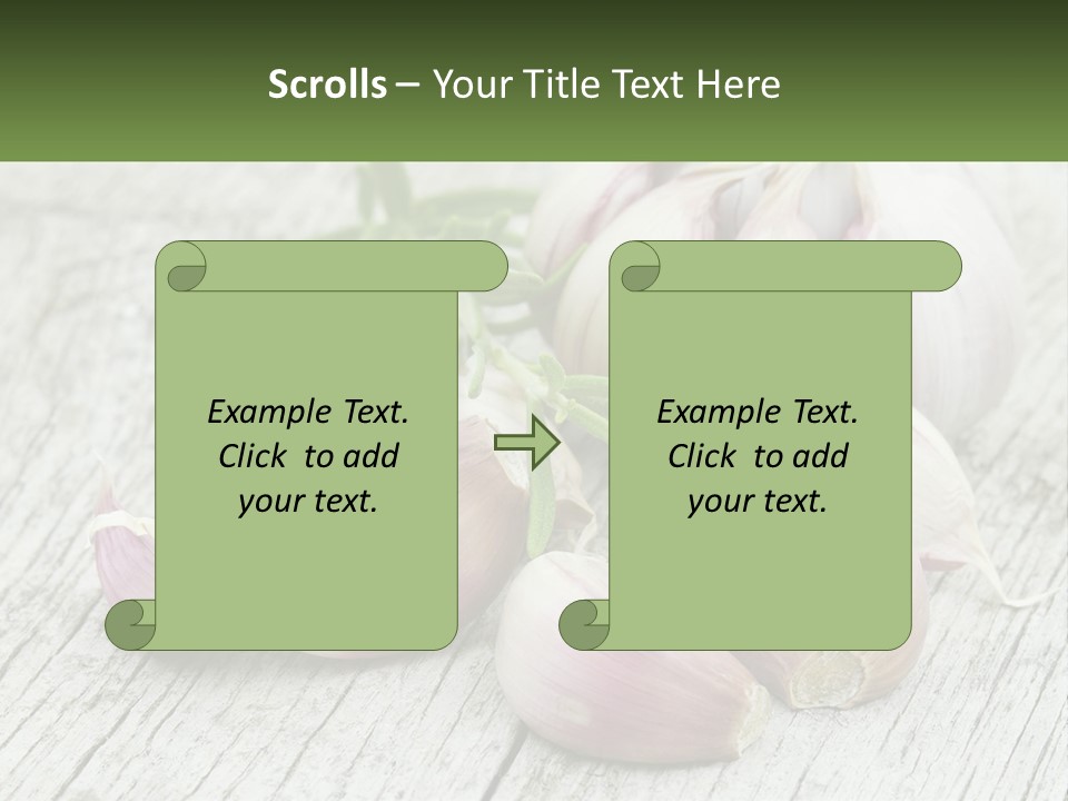 A Bunch Of Garlic Sitting On Top Of A Wooden Table PowerPoint Template