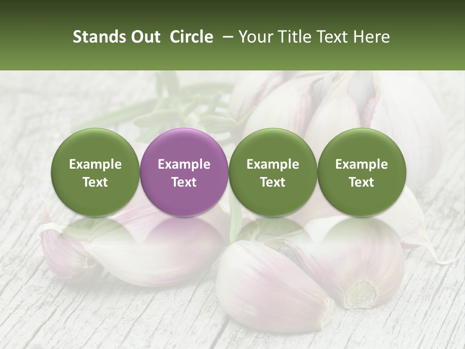 A Bunch Of Garlic Sitting On Top Of A Wooden Table PowerPoint Template