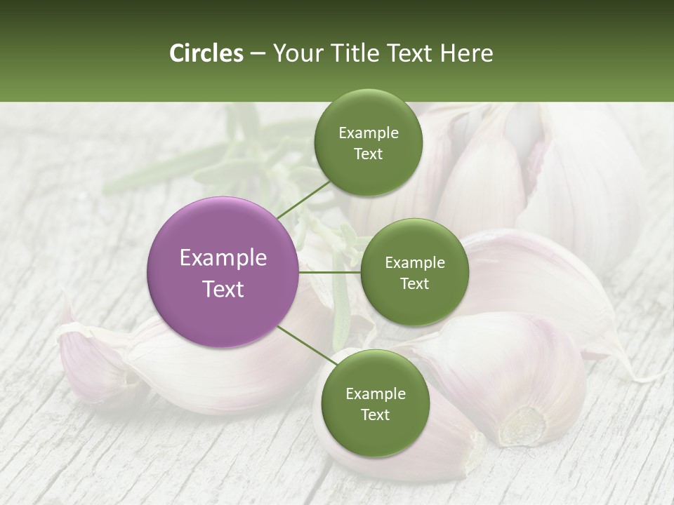 A Bunch Of Garlic Sitting On Top Of A Wooden Table PowerPoint Template
