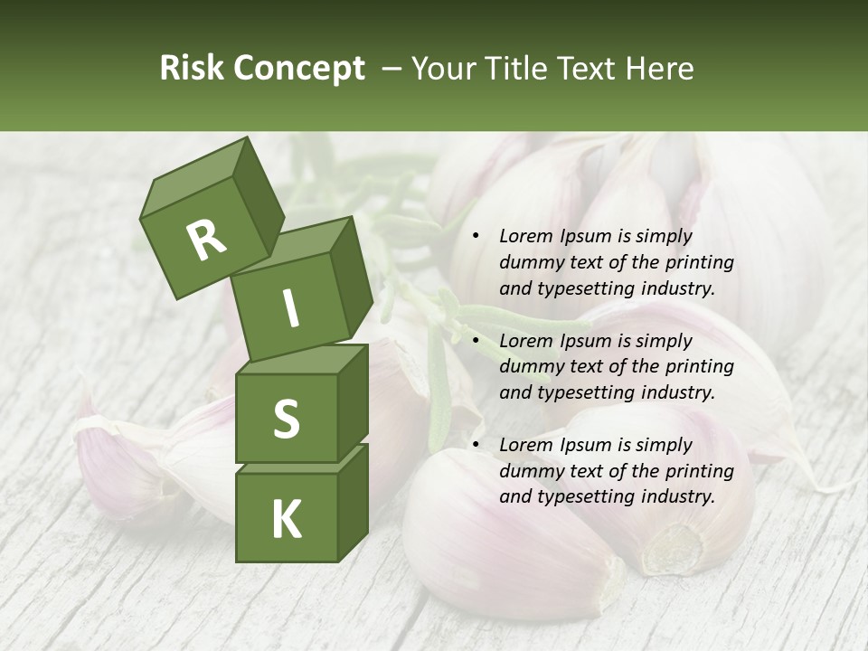 A Bunch Of Garlic Sitting On Top Of A Wooden Table PowerPoint Template