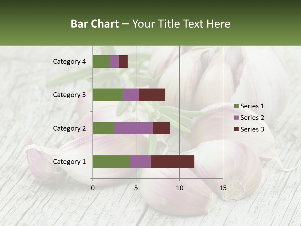 A Bunch Of Garlic Sitting On Top Of A Wooden Table PowerPoint Template
