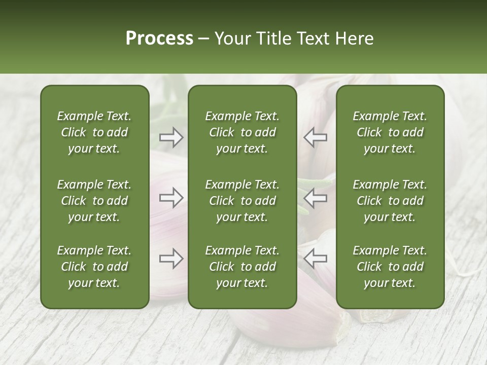 A Bunch Of Garlic Sitting On Top Of A Wooden Table PowerPoint Template