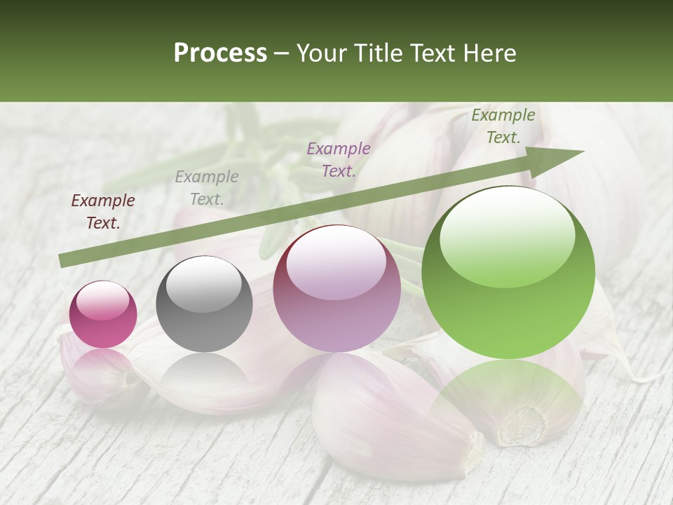 A Bunch Of Garlic Sitting On Top Of A Wooden Table PowerPoint Template