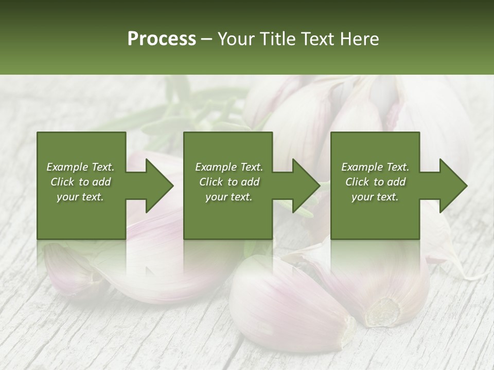 A Bunch Of Garlic Sitting On Top Of A Wooden Table PowerPoint Template