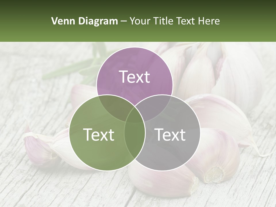 A Bunch Of Garlic Sitting On Top Of A Wooden Table PowerPoint Template