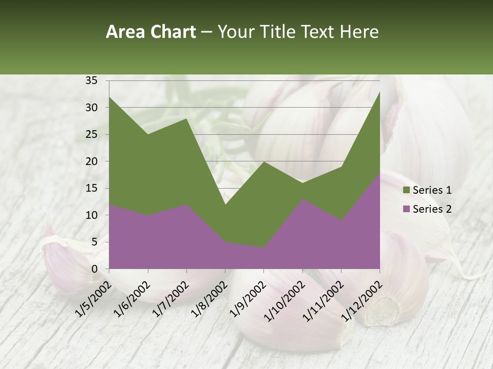 A Bunch Of Garlic Sitting On Top Of A Wooden Table PowerPoint Template