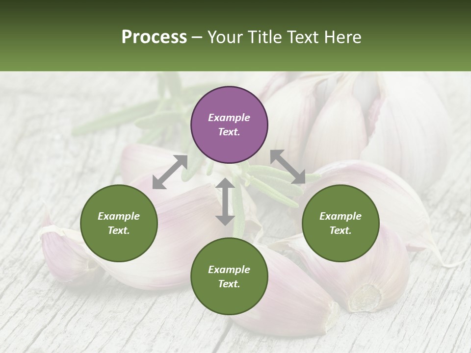 A Bunch Of Garlic Sitting On Top Of A Wooden Table PowerPoint Template
