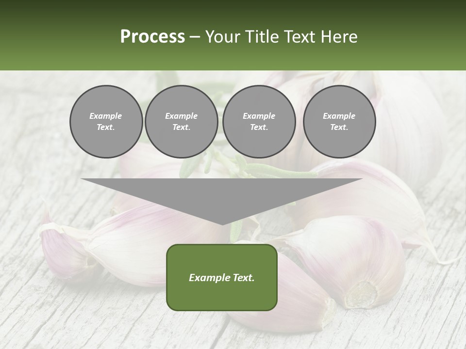 A Bunch Of Garlic Sitting On Top Of A Wooden Table PowerPoint Template