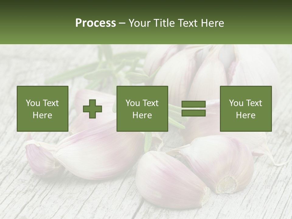 A Bunch Of Garlic Sitting On Top Of A Wooden Table PowerPoint Template