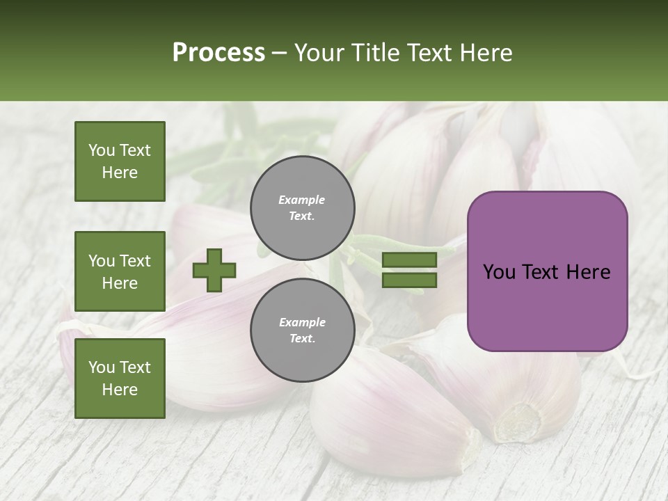 A Bunch Of Garlic Sitting On Top Of A Wooden Table PowerPoint Template