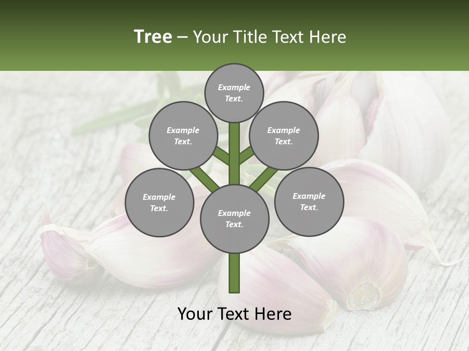 A Bunch Of Garlic Sitting On Top Of A Wooden Table PowerPoint Template