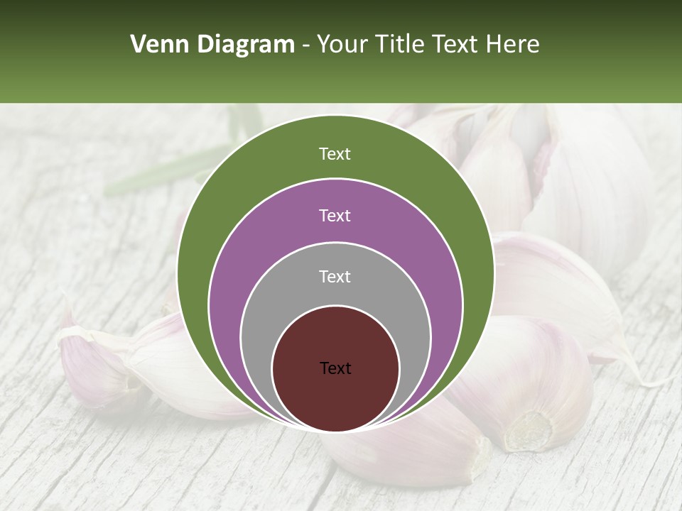A Bunch Of Garlic Sitting On Top Of A Wooden Table PowerPoint Template