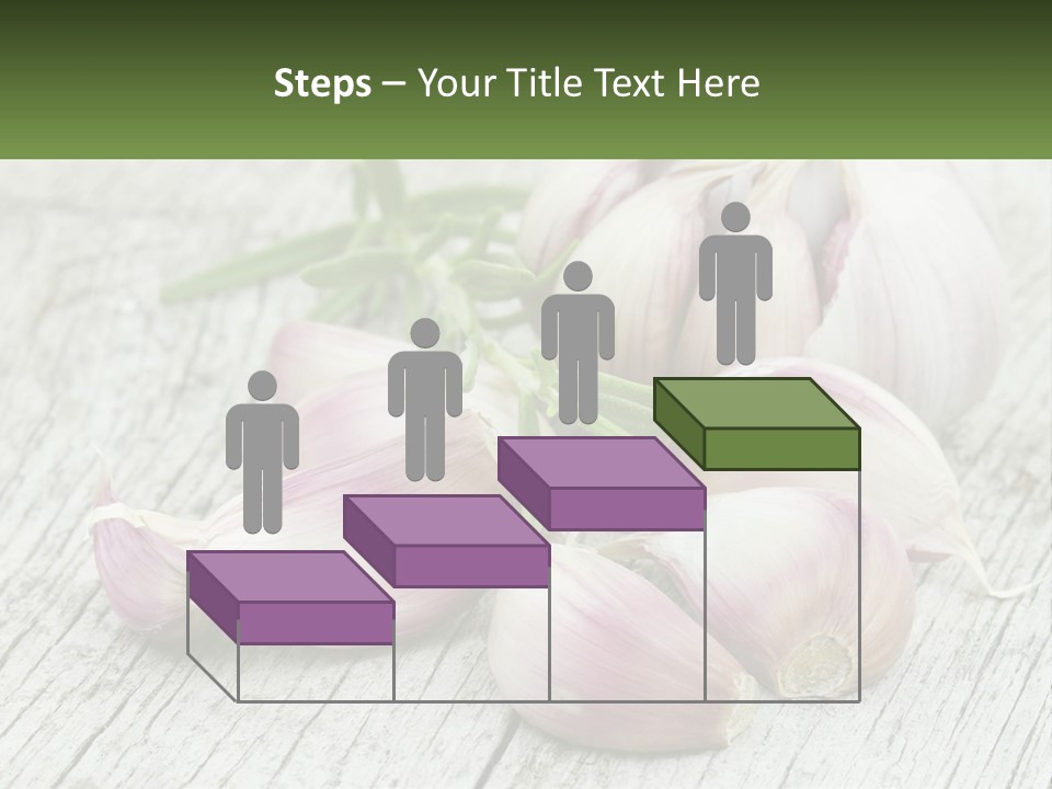 A Bunch Of Garlic Sitting On Top Of A Wooden Table PowerPoint Template