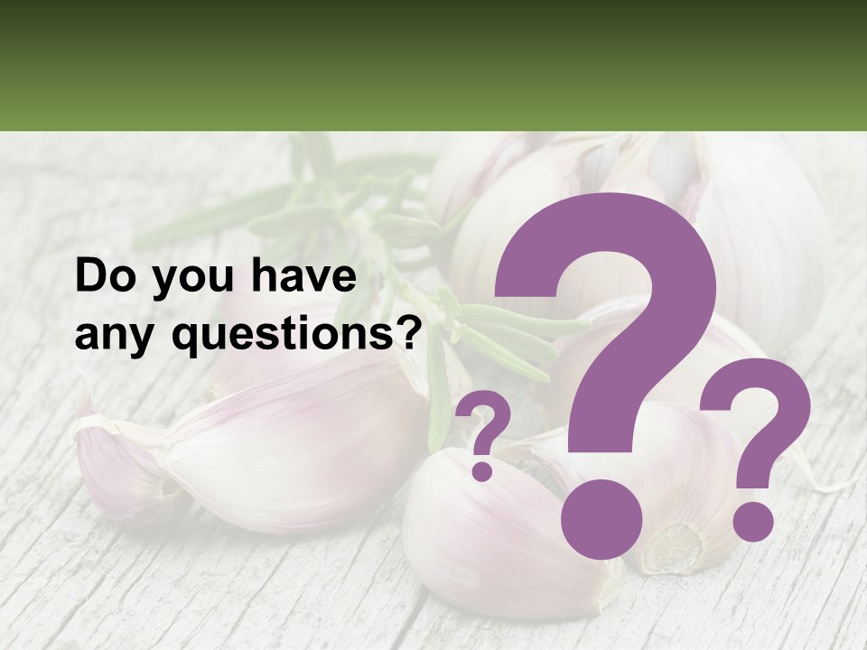 A Bunch Of Garlic Sitting On Top Of A Wooden Table PowerPoint Template