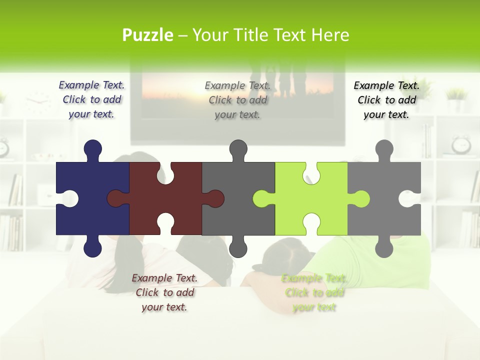 A Group Of People Sitting In Front Of A Tv PowerPoint Template