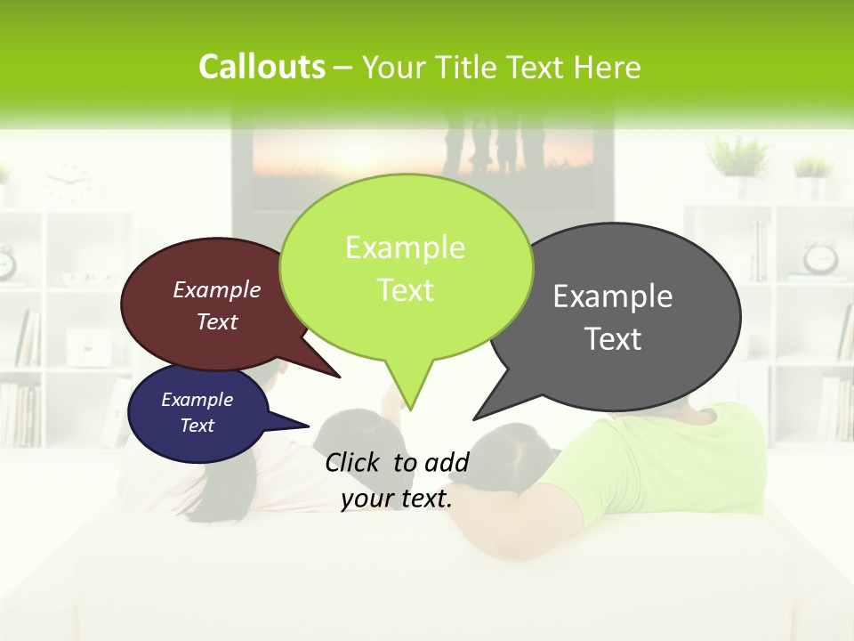 A Group Of People Sitting In Front Of A Tv PowerPoint Template
