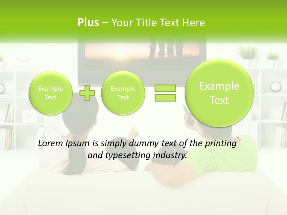 A Group Of People Sitting In Front Of A Tv PowerPoint Template