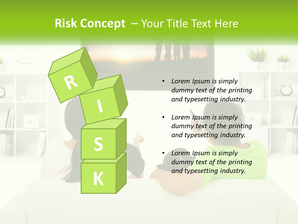 A Group Of People Sitting In Front Of A Tv PowerPoint Template