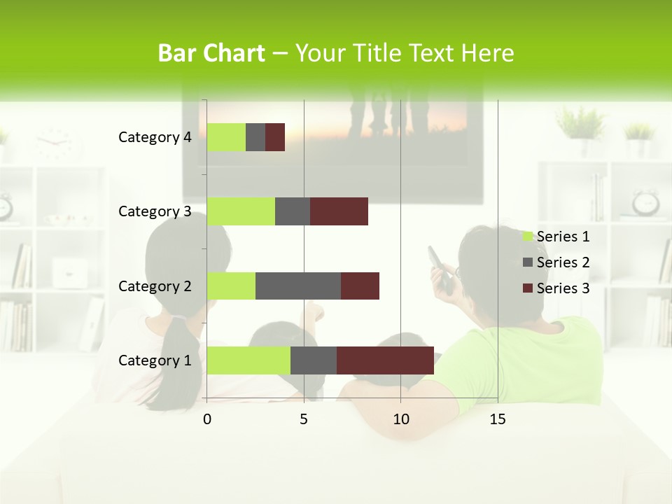 A Group Of People Sitting In Front Of A Tv PowerPoint Template