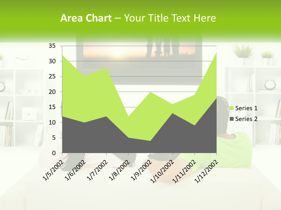 A Group Of People Sitting In Front Of A Tv PowerPoint Template