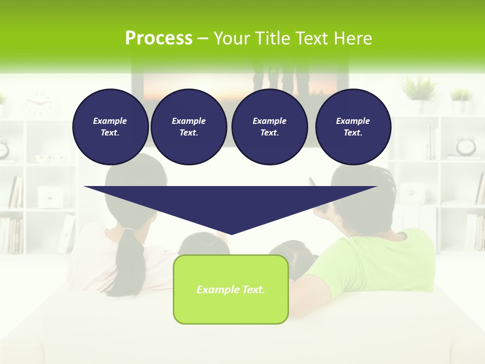 A Group Of People Sitting In Front Of A Tv PowerPoint Template