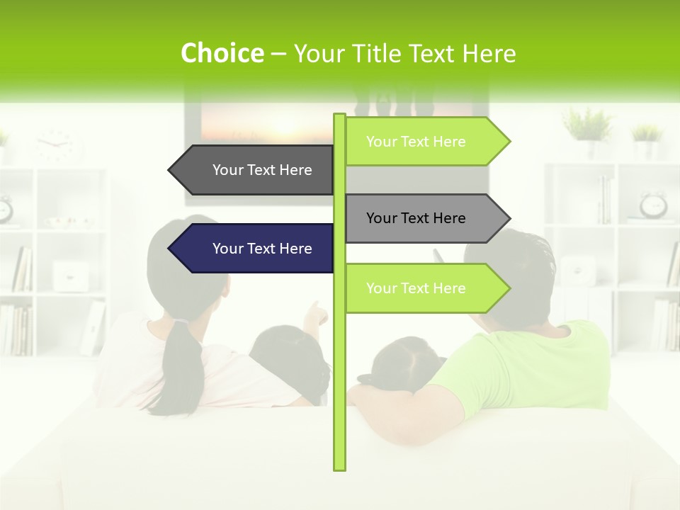 A Group Of People Sitting In Front Of A Tv PowerPoint Template