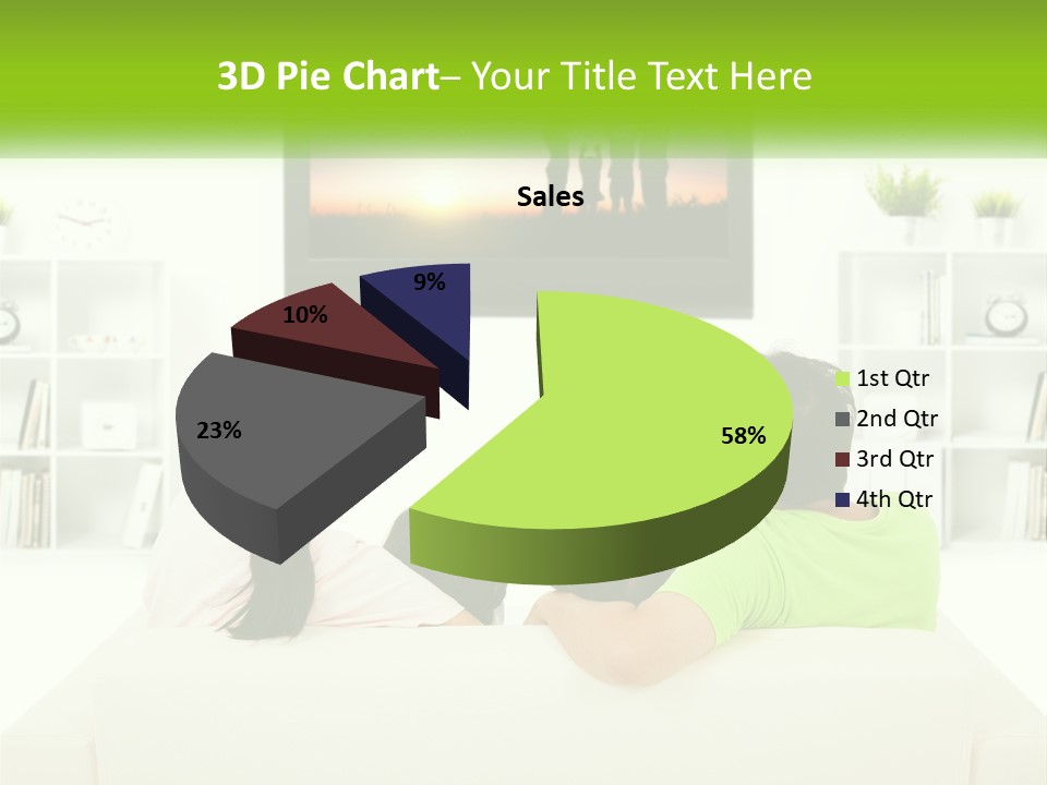 A Group Of People Sitting In Front Of A Tv PowerPoint Template