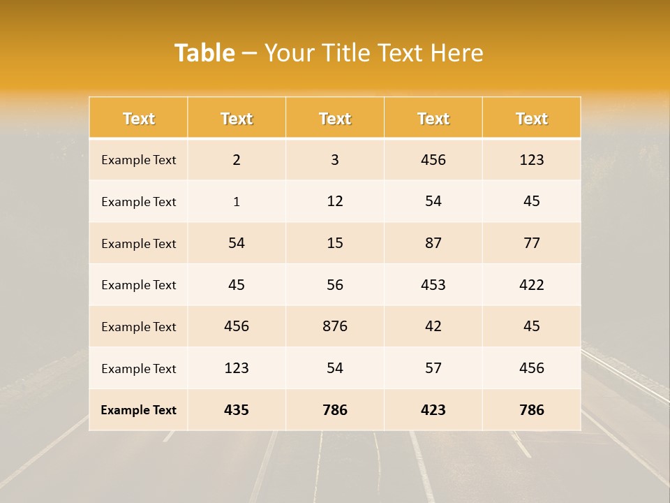 A Highway With Cars Driving Down It At Sunset PowerPoint Template