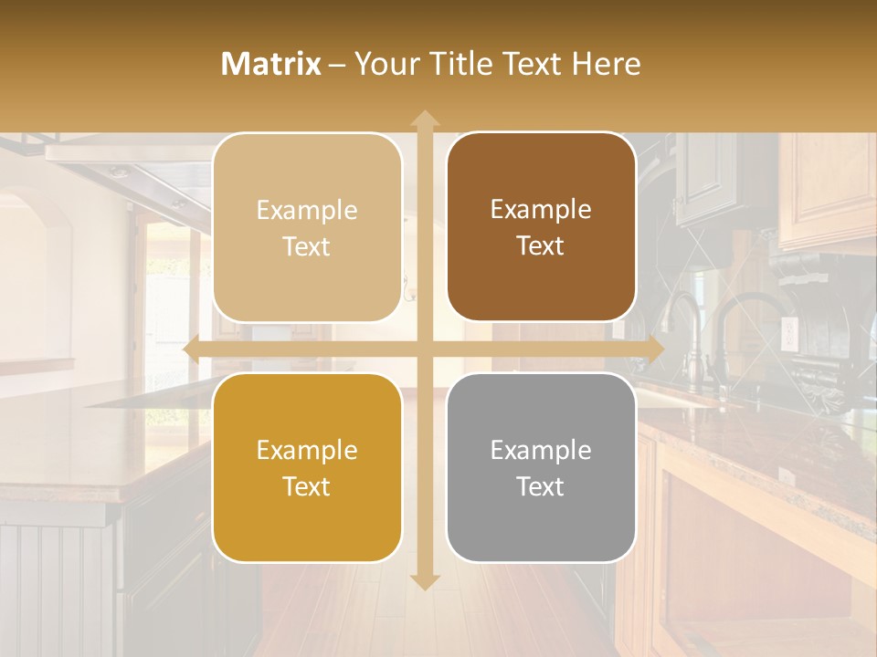 A Large Kitchen With A Center Island In The Middle Of It PowerPoint Template