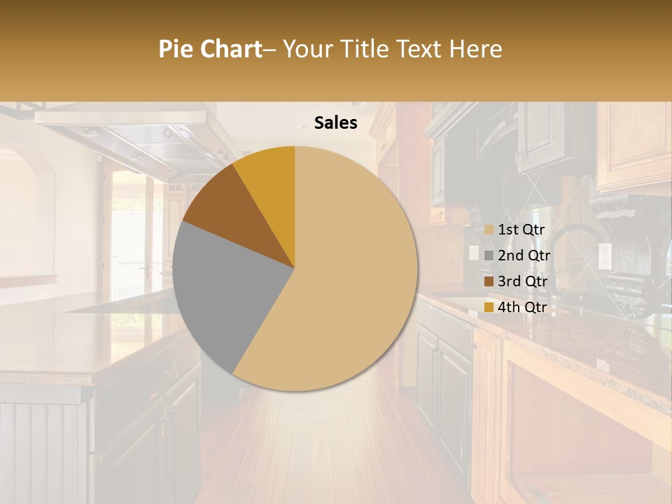 A Large Kitchen With A Center Island In The Middle Of It PowerPoint Template