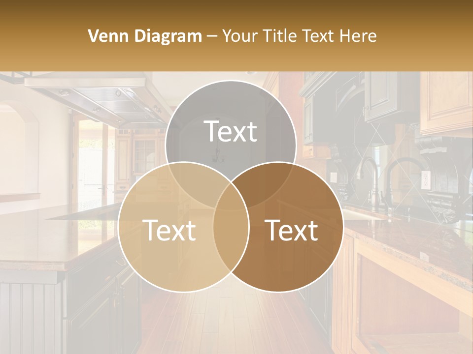 A Large Kitchen With A Center Island In The Middle Of It PowerPoint Template
