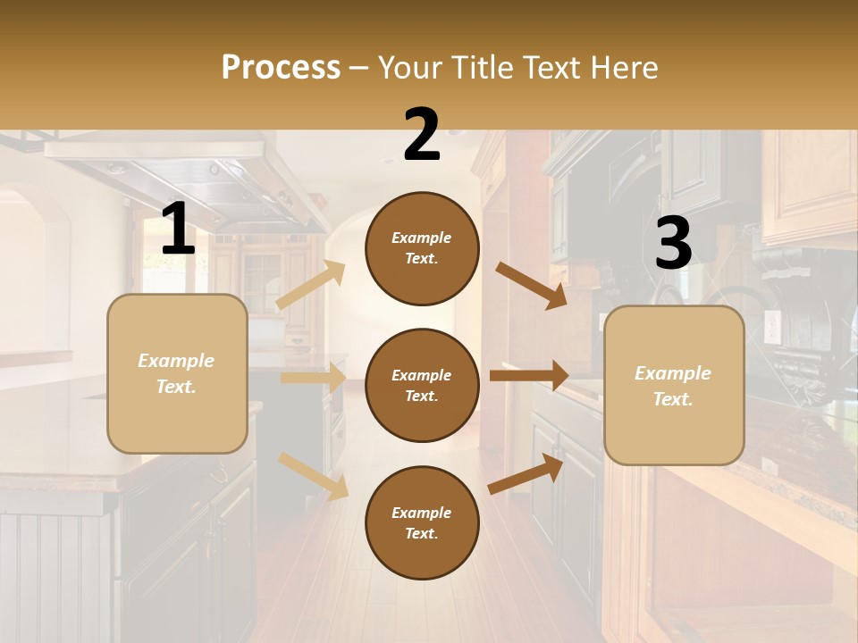 A Large Kitchen With A Center Island In The Middle Of It PowerPoint Template
